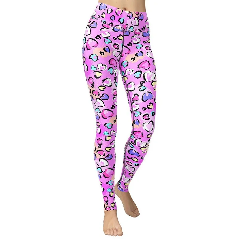 Instant Discount Artsy Heart Yoga Leggings
