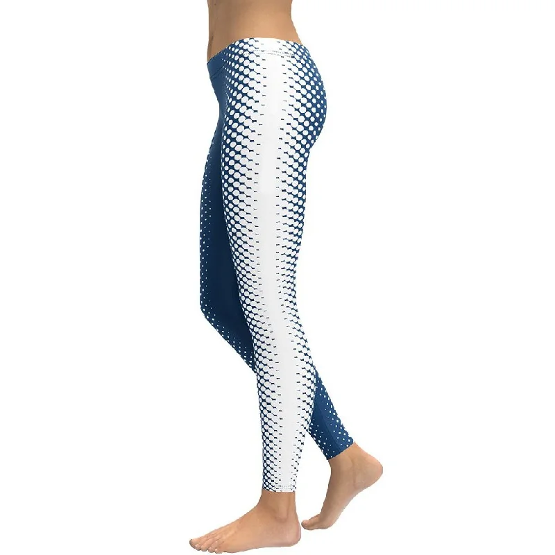 Fantastic Deals Blue Optical Illusion Slimming Leggings