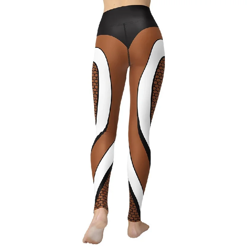 Special Savings Bold Line Deep Brown Yoga Leggings