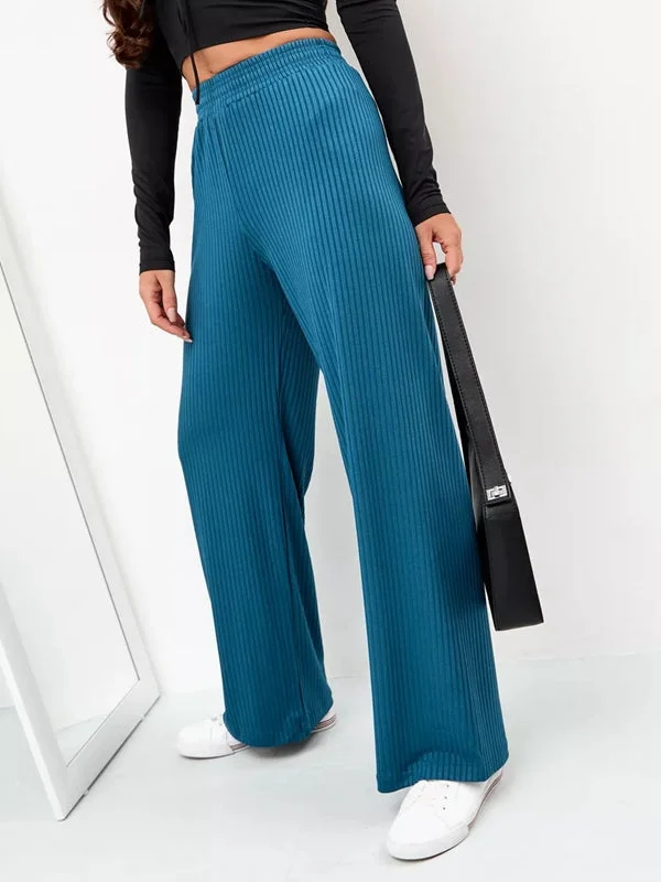 ZASUWA Female Ribbed Leisure Sports Pants