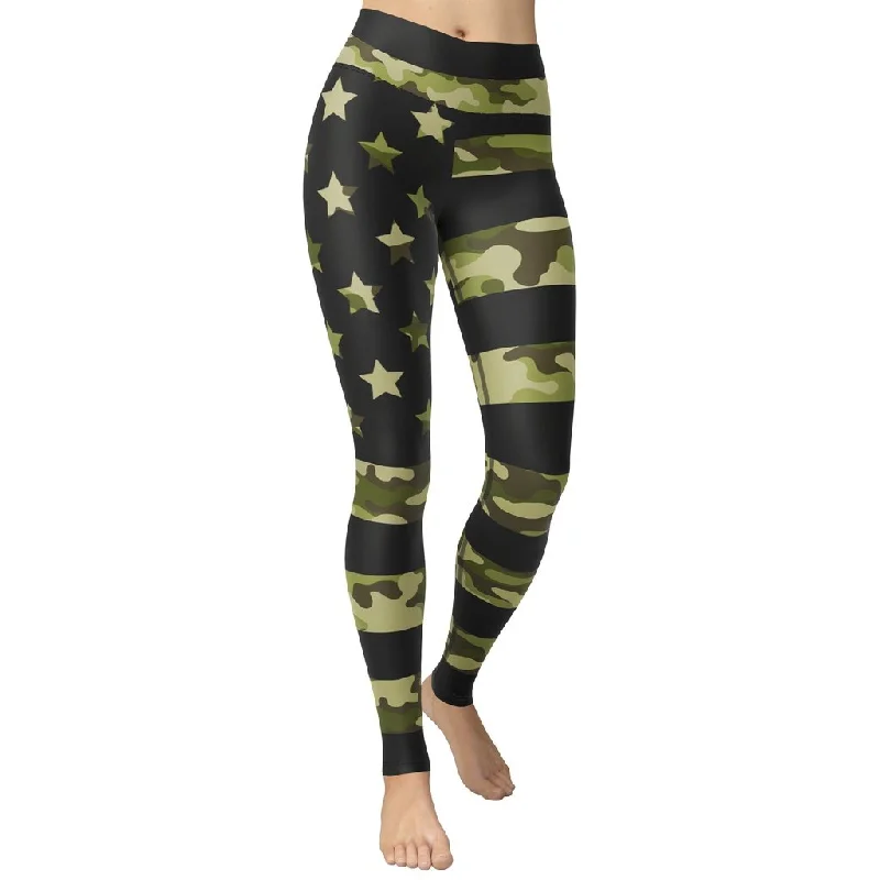 Weekend Flash Sale Camo Patriotic Yoga Leggings