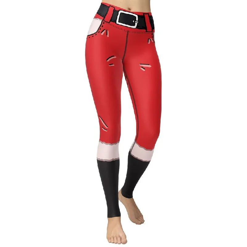 Cartoonized Santa Outfit Yoga Leggings