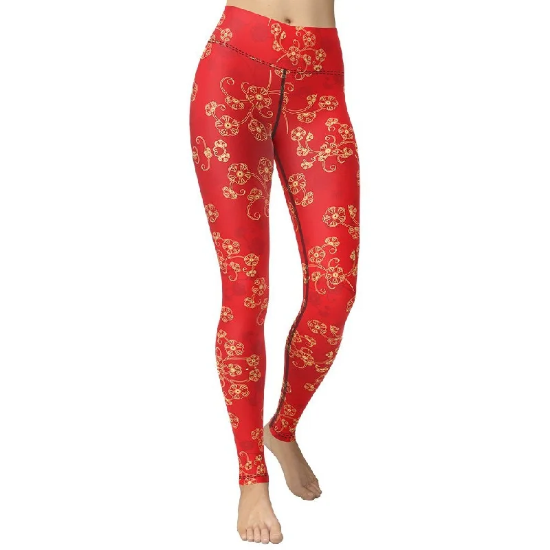 Chinese Inspired Pattern Yoga Leggings