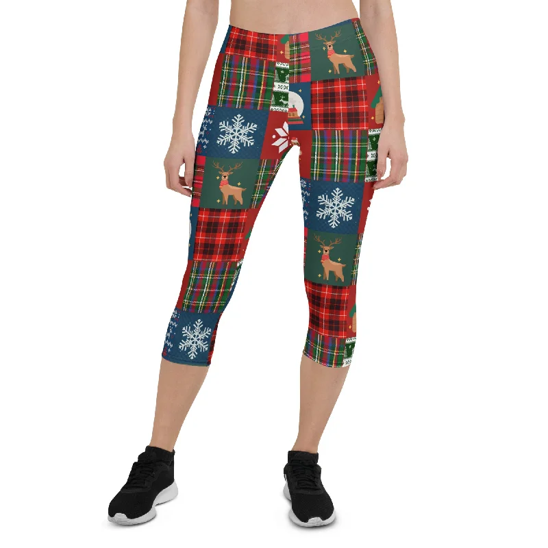Instant Savings Christmas Patchwork Capris