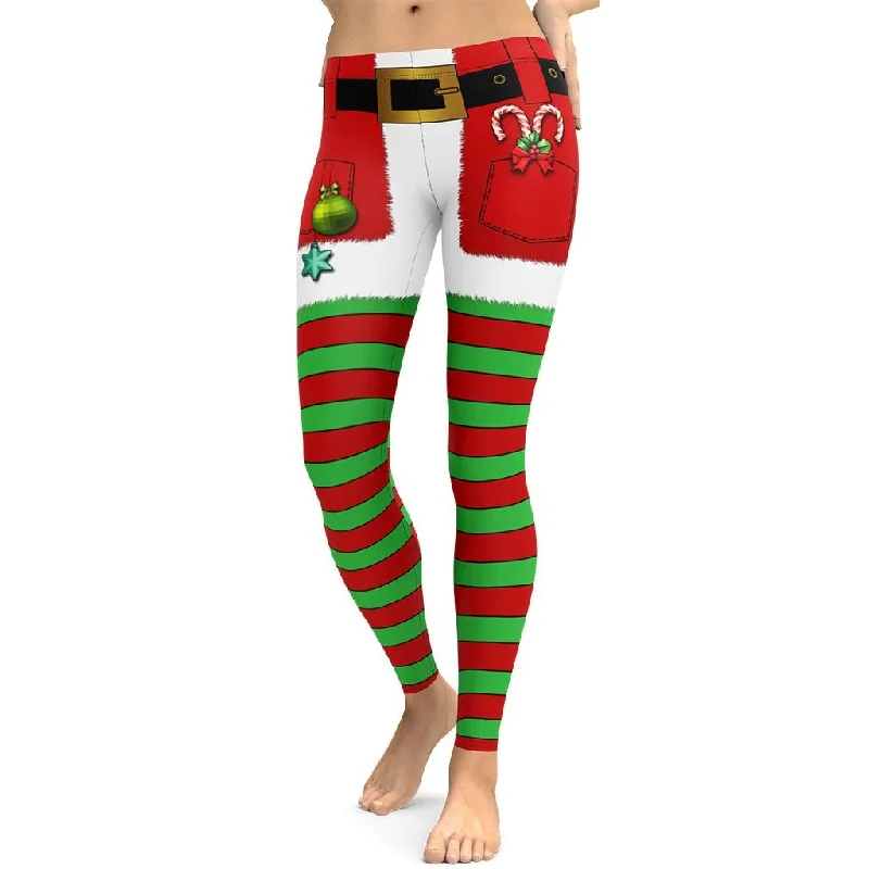 Value Deals Christmas Stripes Leggings