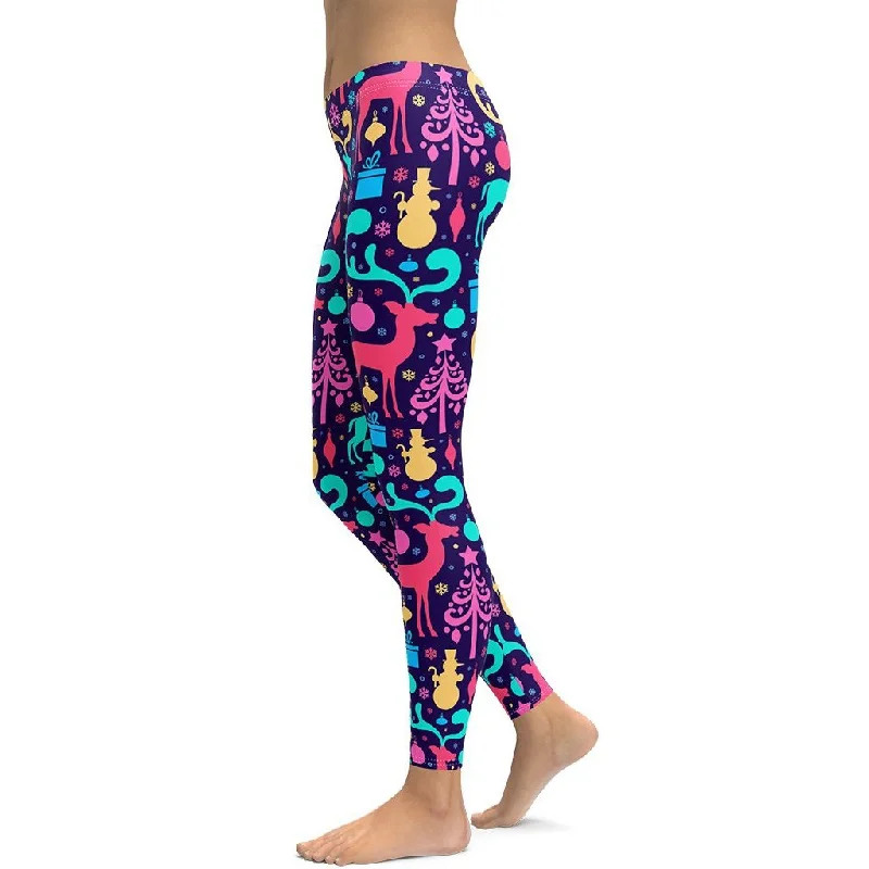 Limited Stock Colorful Christmas Leggings