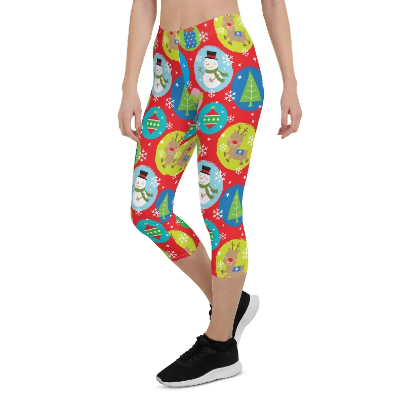 Best Seller Colorful Holiday Joy Capris