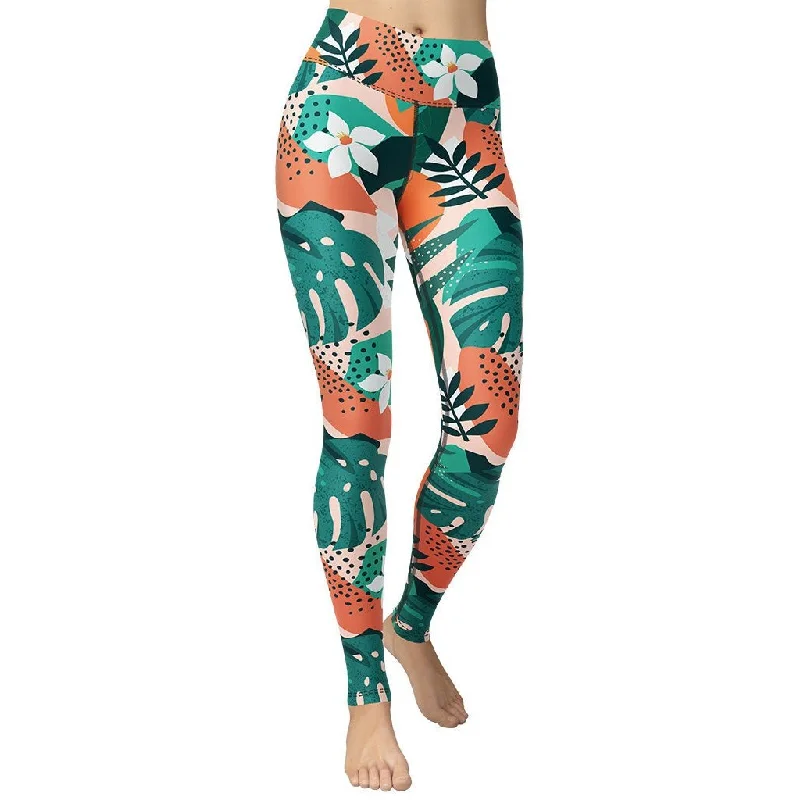 Doorbuster Deal Contemporary Tropical Yoga Leggings