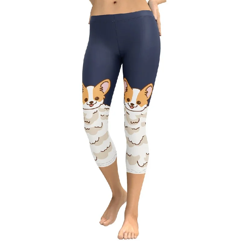 Can't Miss Corgi Design Capris