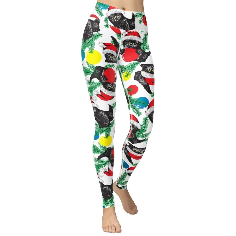 Best Deals Cute Christmas Cat Yoga Leggings