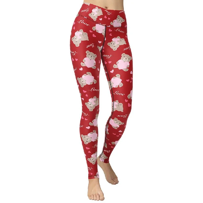 Lowest Price Cute Teddy Bear Yoga Leggings