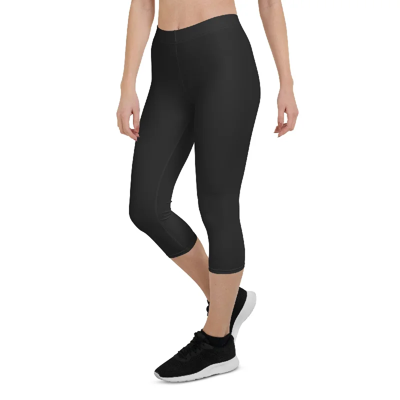 Today’s Deal Dark Charcoal Black Capris