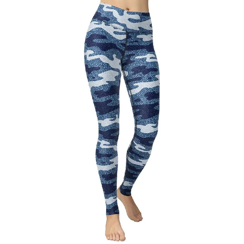 Denim Camo Print Yoga Leggings