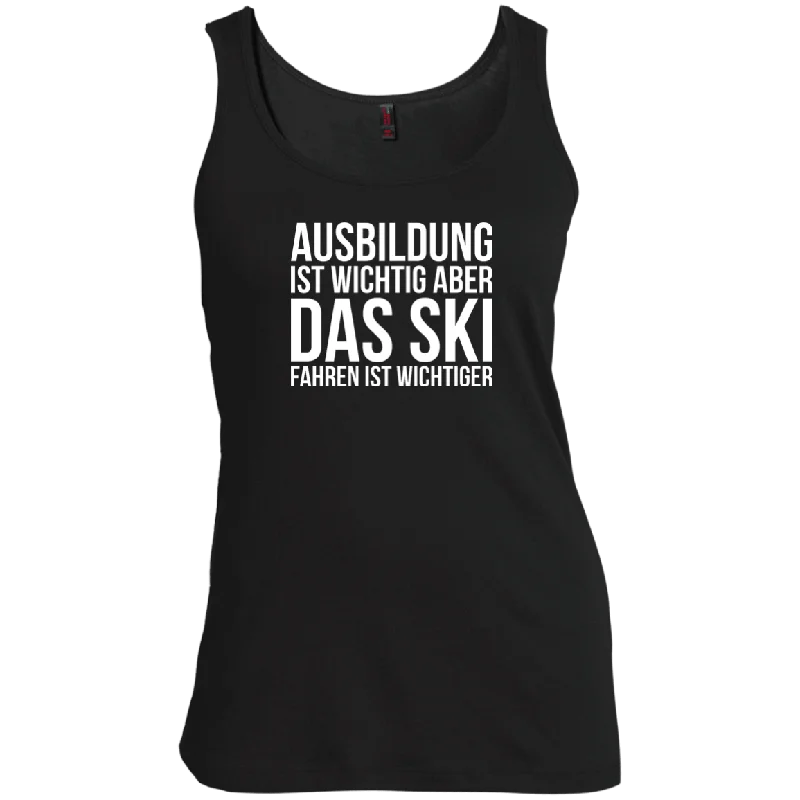 Education Is Important But Skiing Is Importanter - German Tank Tops