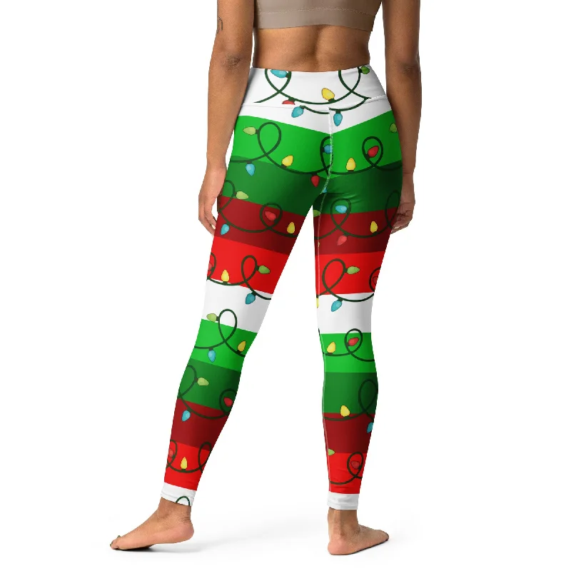 Festive Christmas Lights Yoga Leggings