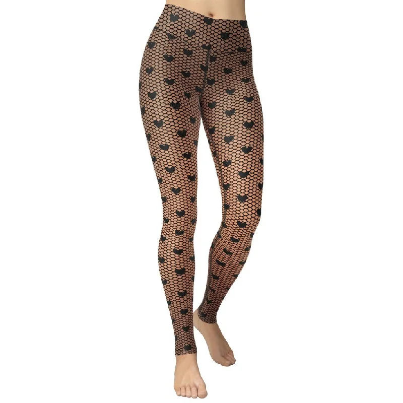 Act Fast Fishnet Tights Print Yoga Leggings