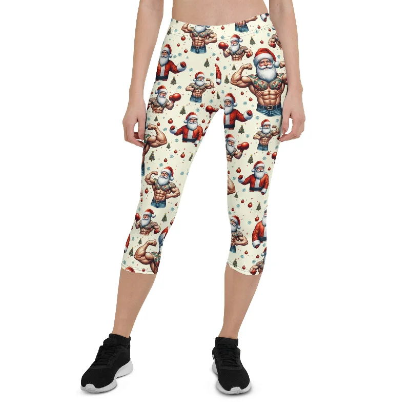 Can't Be Beat Fit Santa Capris
