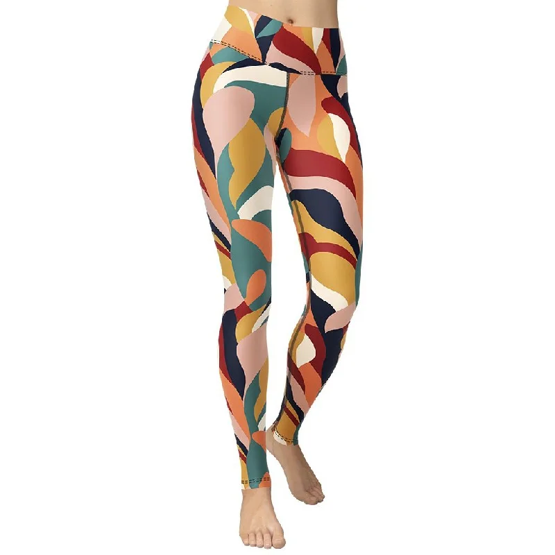 Stock Clearance Floral Abstract Yoga Leggings