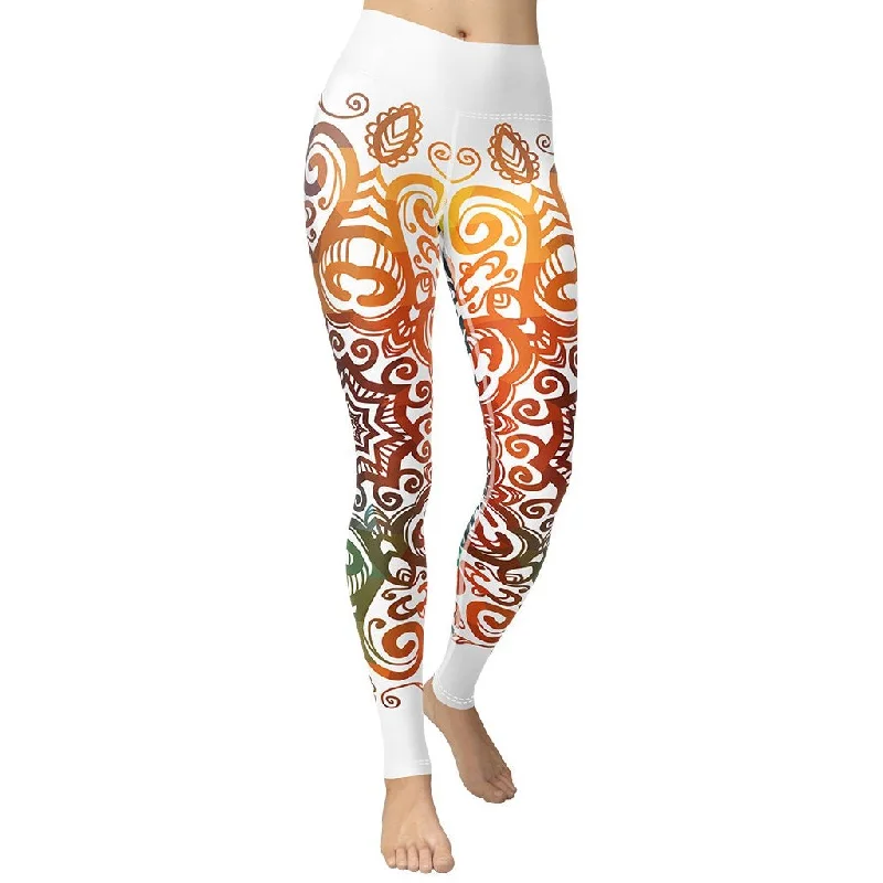 Hot Deal Floral Ornament Yoga Leggings
