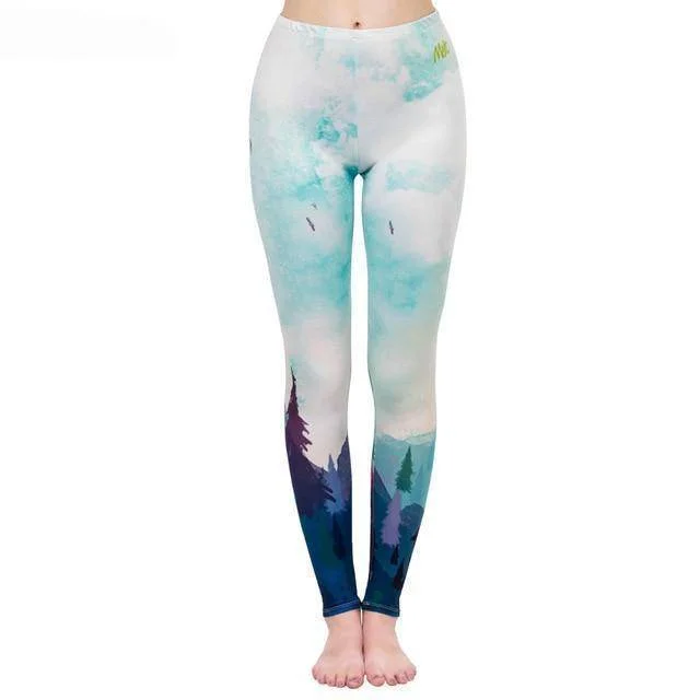 Forest Sky Printing leggings