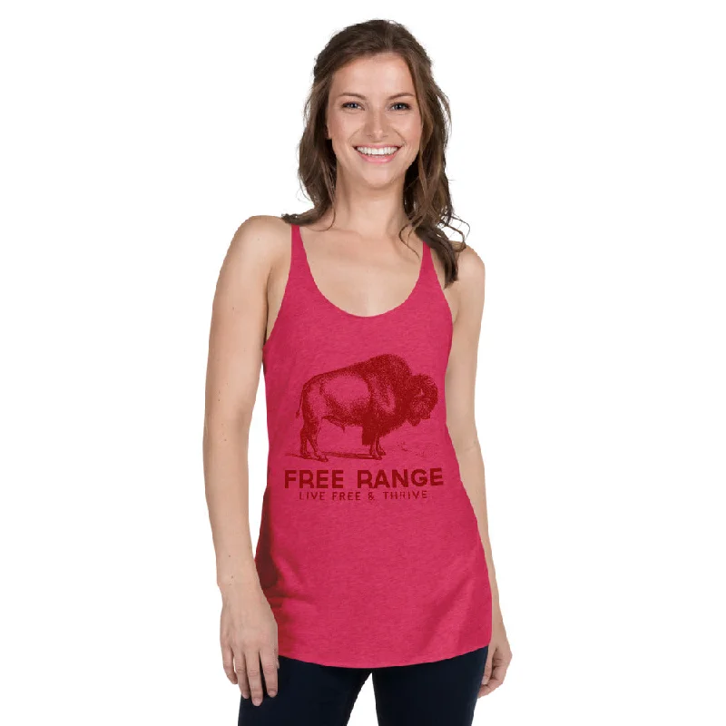 Free Range Live Free & Thrive Women's Racerback Tank