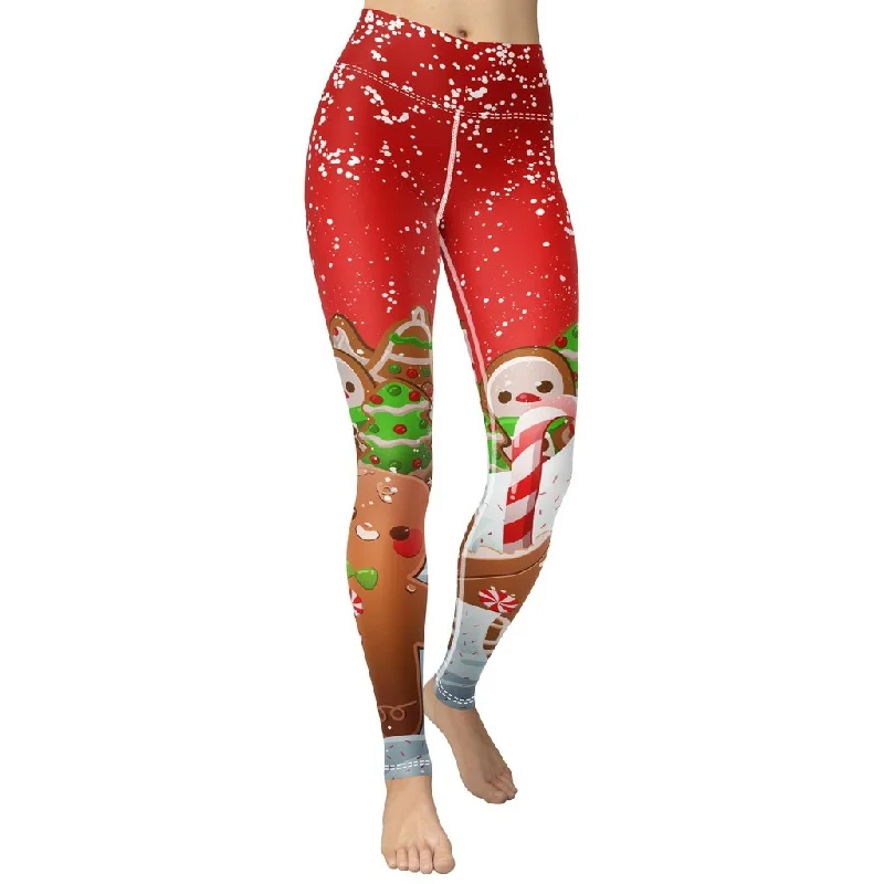 Major Savings Gingerbread Man Yoga Leggings