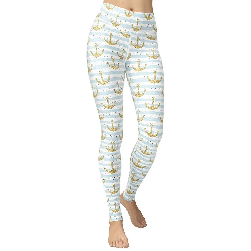 Buy More, Save More Glittery Anchor Yoga Leggings