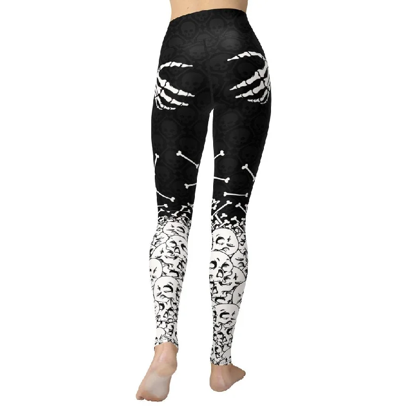 Epic Deals Halloween Hand Print Yoga Leggings
