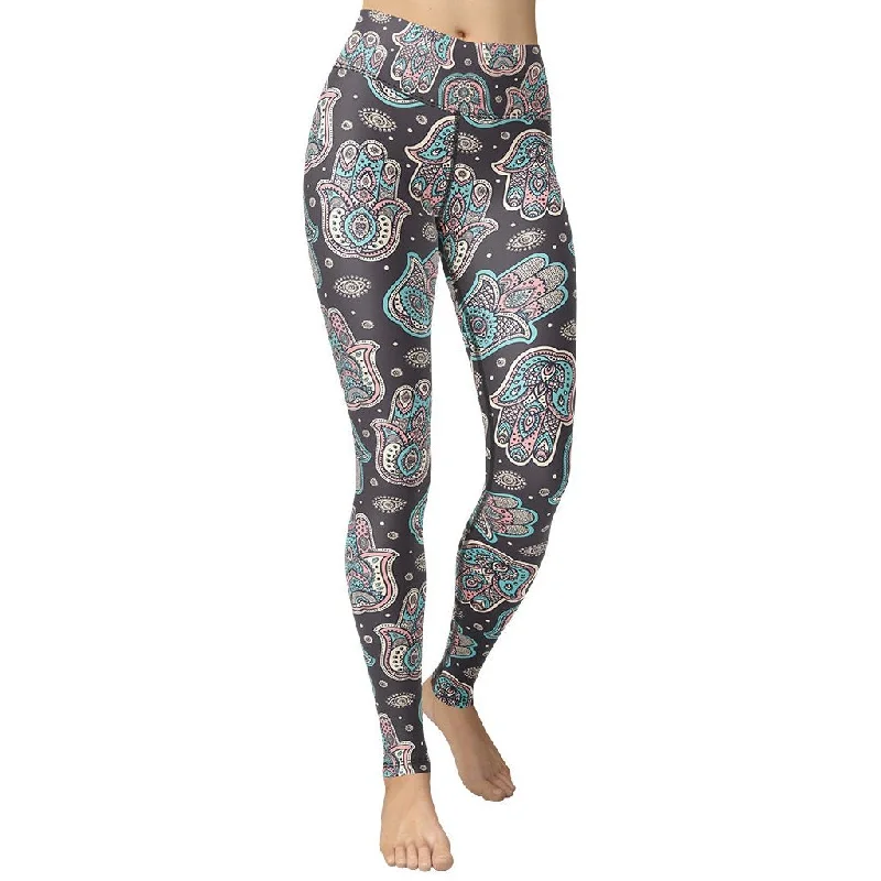 Markdown Madness Hand Drawn Hamsa Yoga Leggings