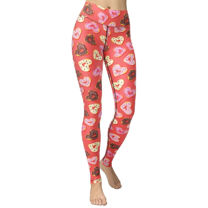 Sale Event Heart Doughnuts Yoga Leggings