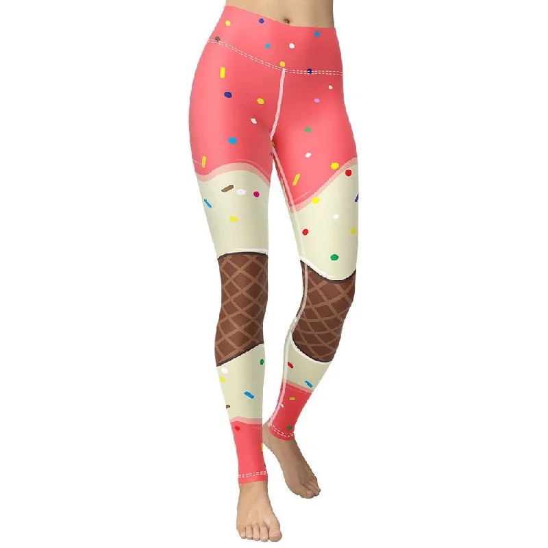 Discount Extravaganza Ice Cream Yoga Leggings