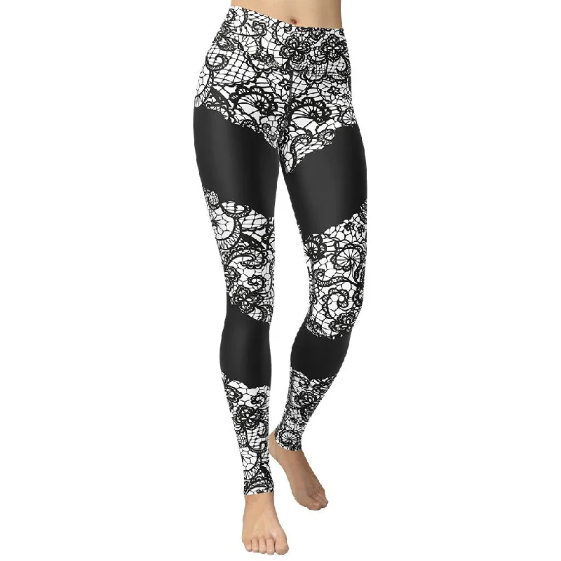 Final Sale Lace Cut Out Yoga Leggings