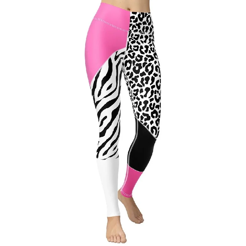 Time-Limited Offer Leopard Color Block Yoga Leggings
