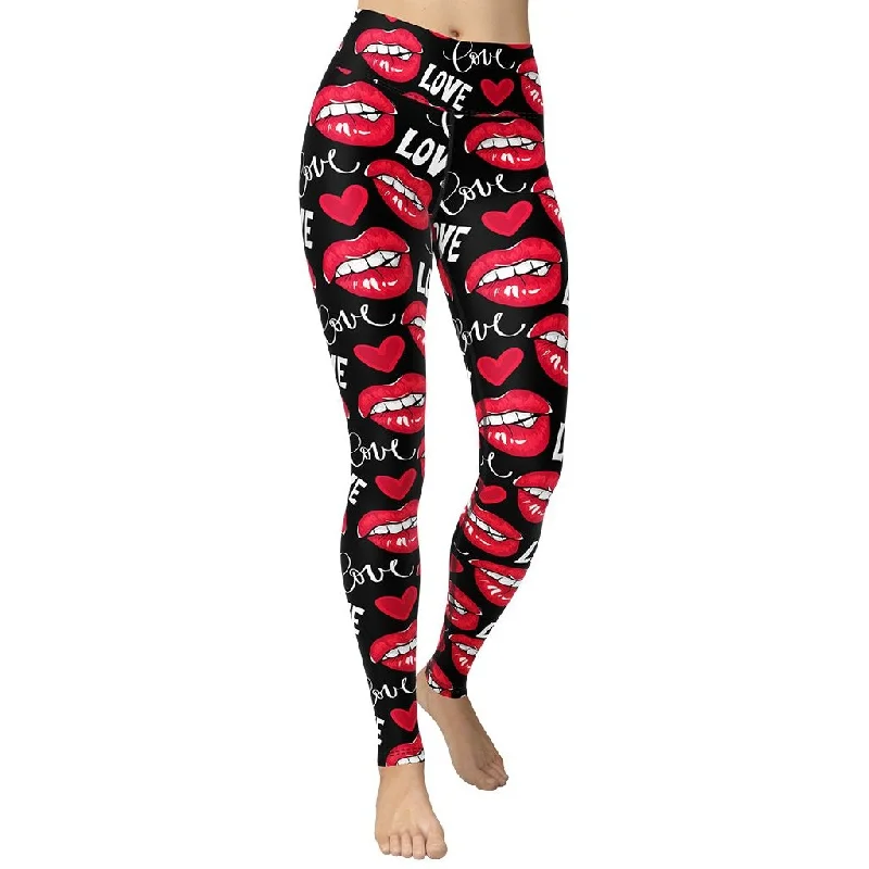 Great Deals Love & Kisses Yoga Leggings