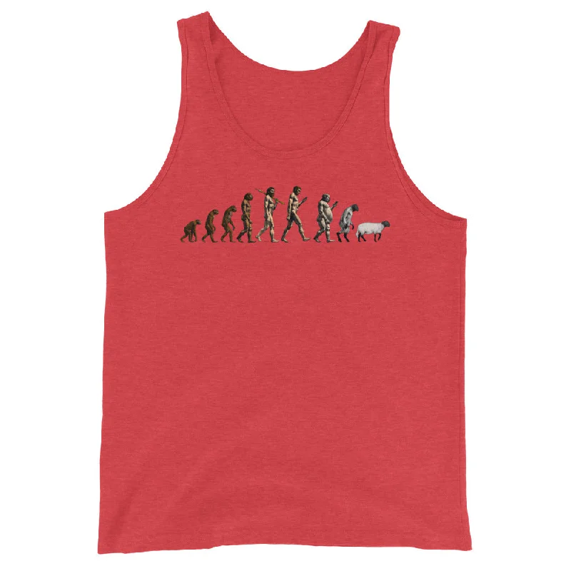 March of Devolution Sheeple Unisex Tank Top