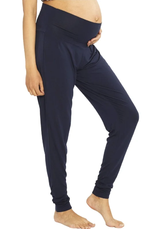 Bamboo Maternity Pants - Navy