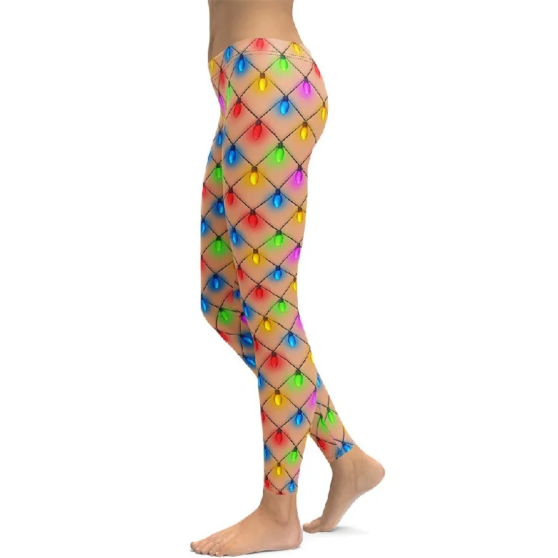 Deal Zone Naughty Christmas Lights Leggings