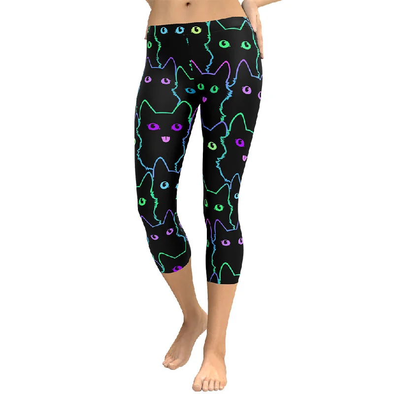 Weekend Deal Mystic Halloween Cats Capris