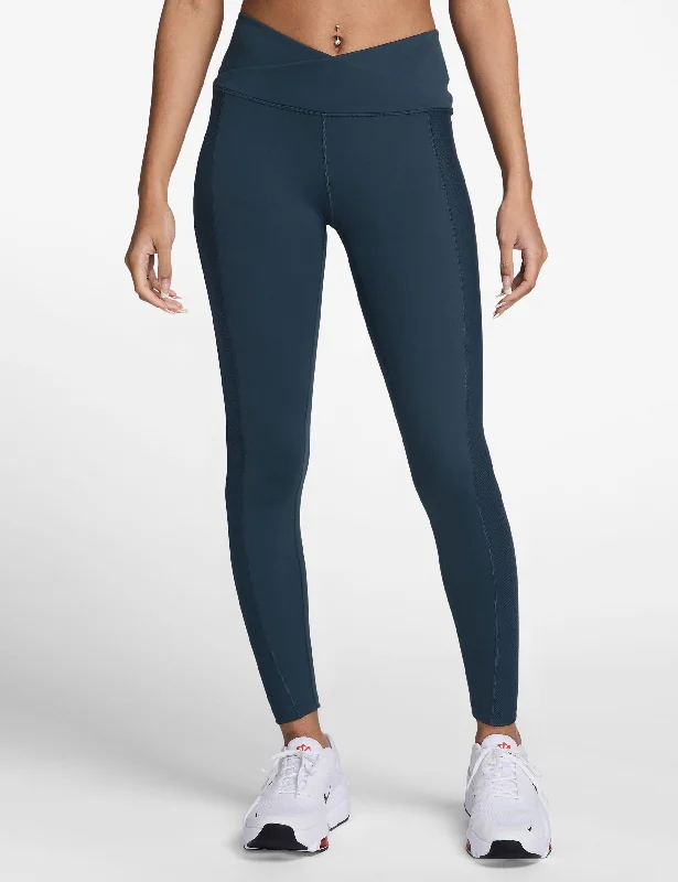 One Wrap High Waisted 7/8 Leggings - Armory Navy/White