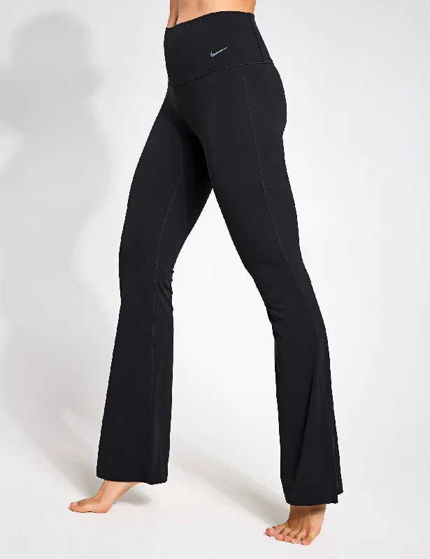 Zenvy High Waisted Flared Leggings - Black