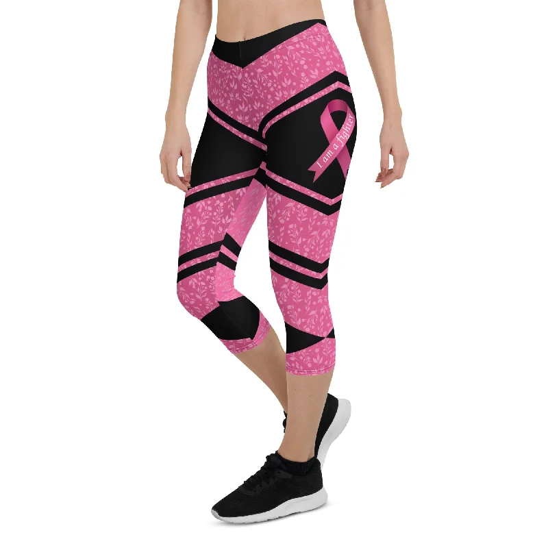 Super Deal Pink Ribbon Warrior Capris