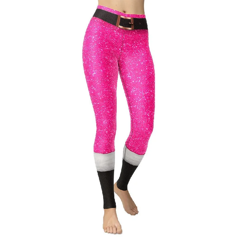 Pink Santa's Outfit Yoga Leggings