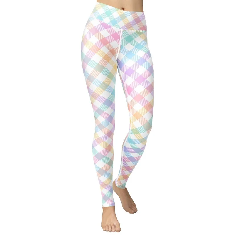 Plaid Easter Yoga Leggings