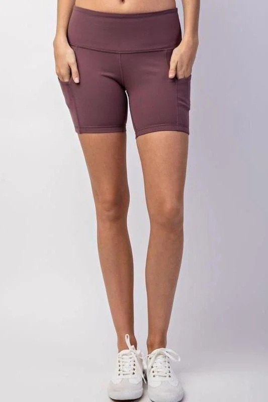 Plum Waistband Yoga pant with side pocket