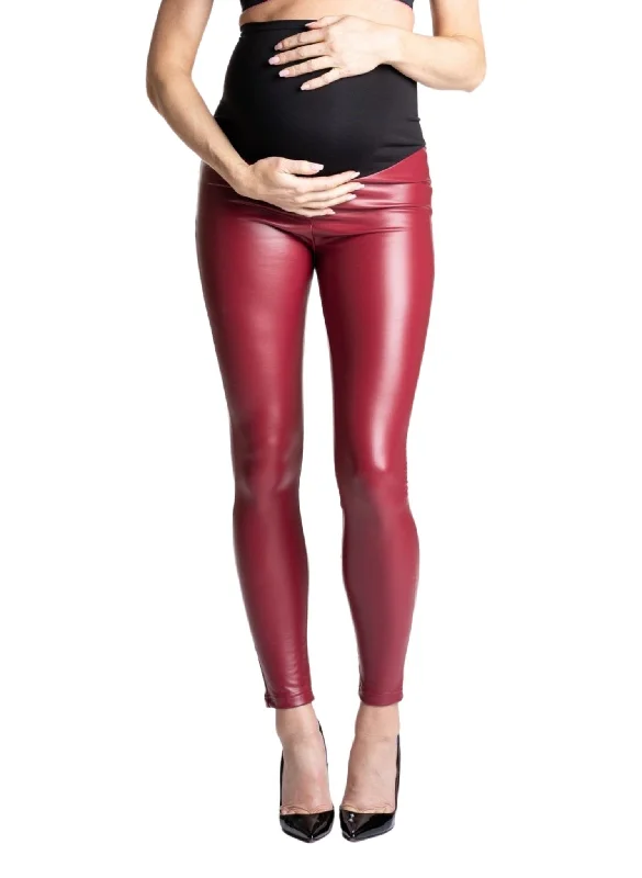 Popstar Mamacita Maternity Leggings - Red