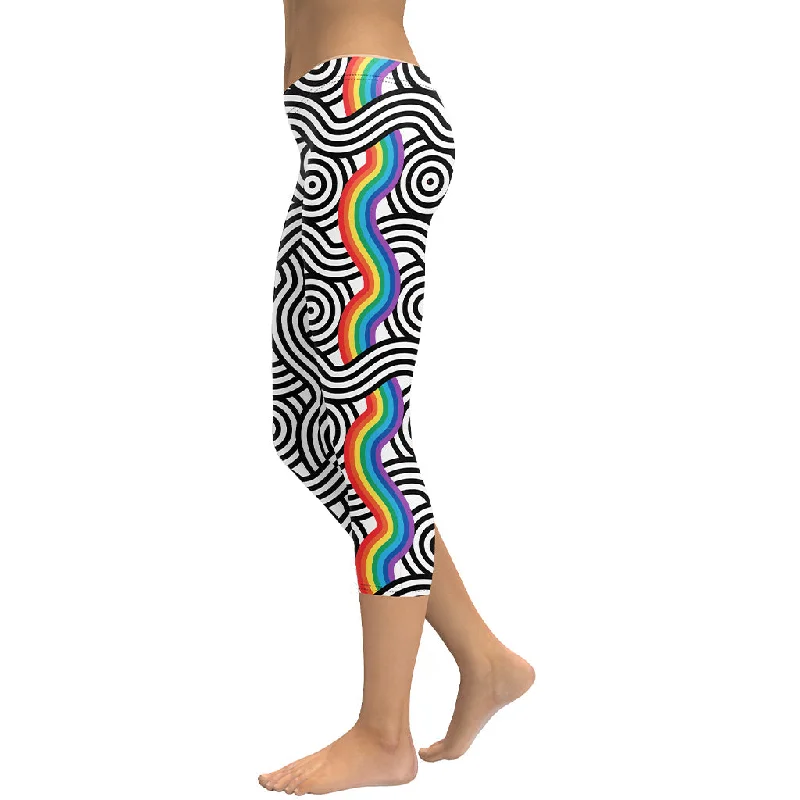 Don't Miss Rainbow Lines Capris