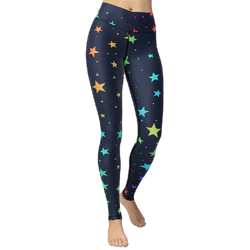 Rainbow Stars Yoga Leggings