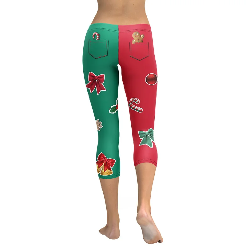 Today's Special Red & Green Christmas Capris