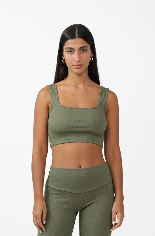 Organic Cotton & Bamboo Ribbed Strap Top