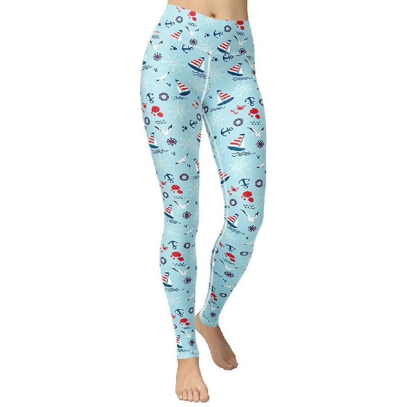 Daily Specials Sailing Boats Yoga Leggings